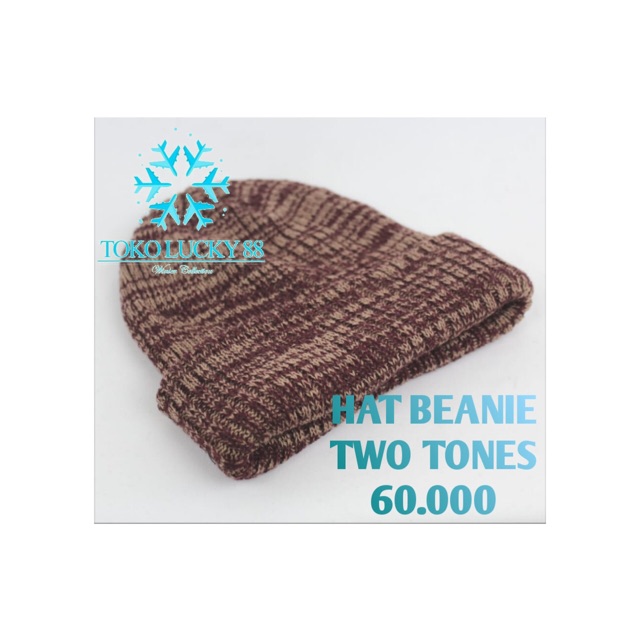 IMPORT Hat Beanie Two Tones Topi Kupluk Korean Style Winter Musim Dingin Hat Beanie Two Tones