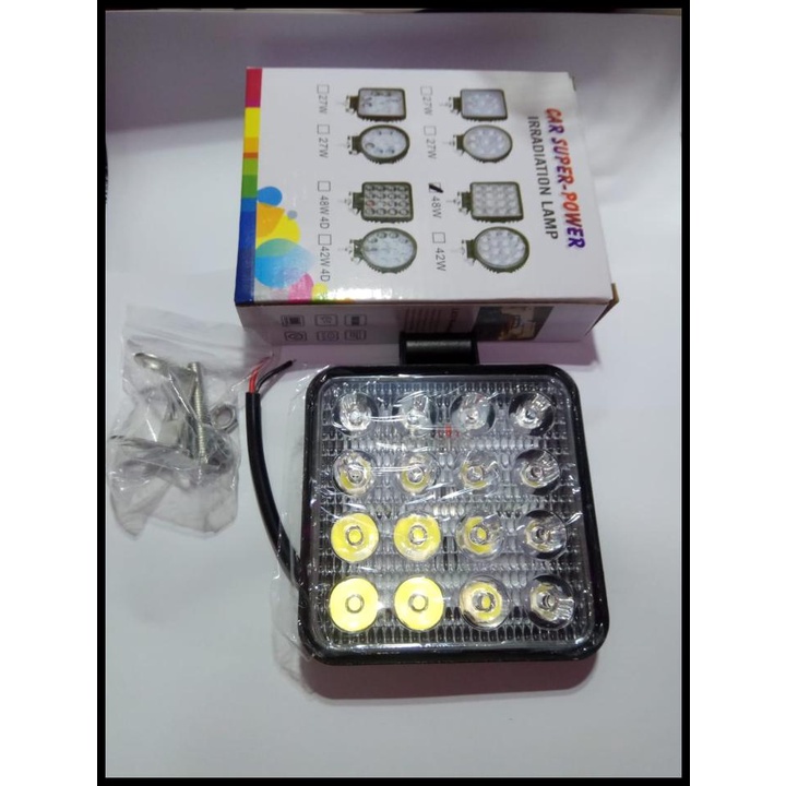 Lampu Tembak Sorot Cree Epistar 12V Dan 24 Volt 16 Led 48Watt Terbaru