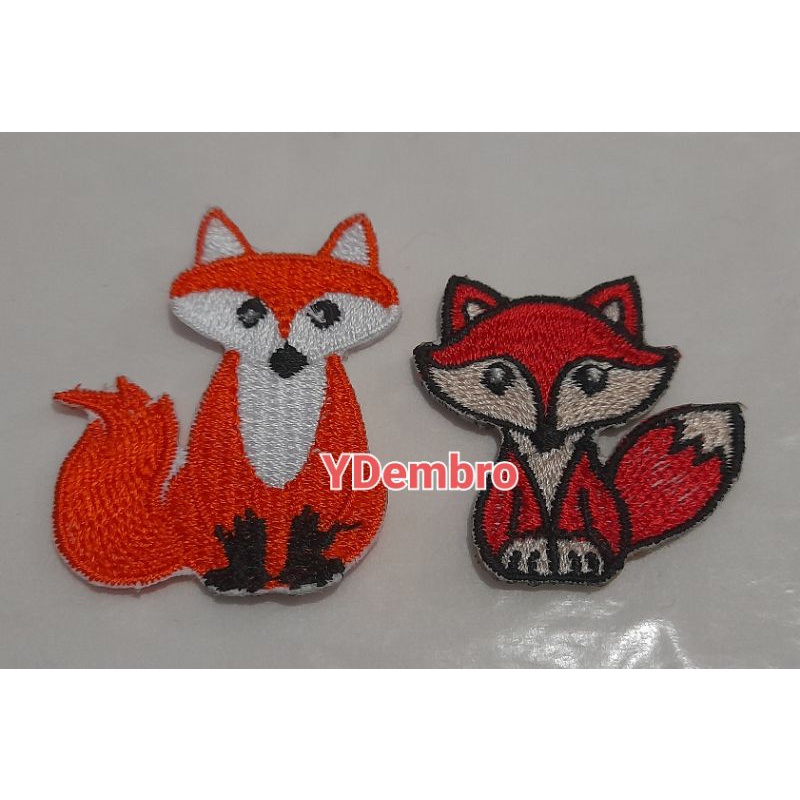 Patch Bordir Karakter Rubah/Fox lucu