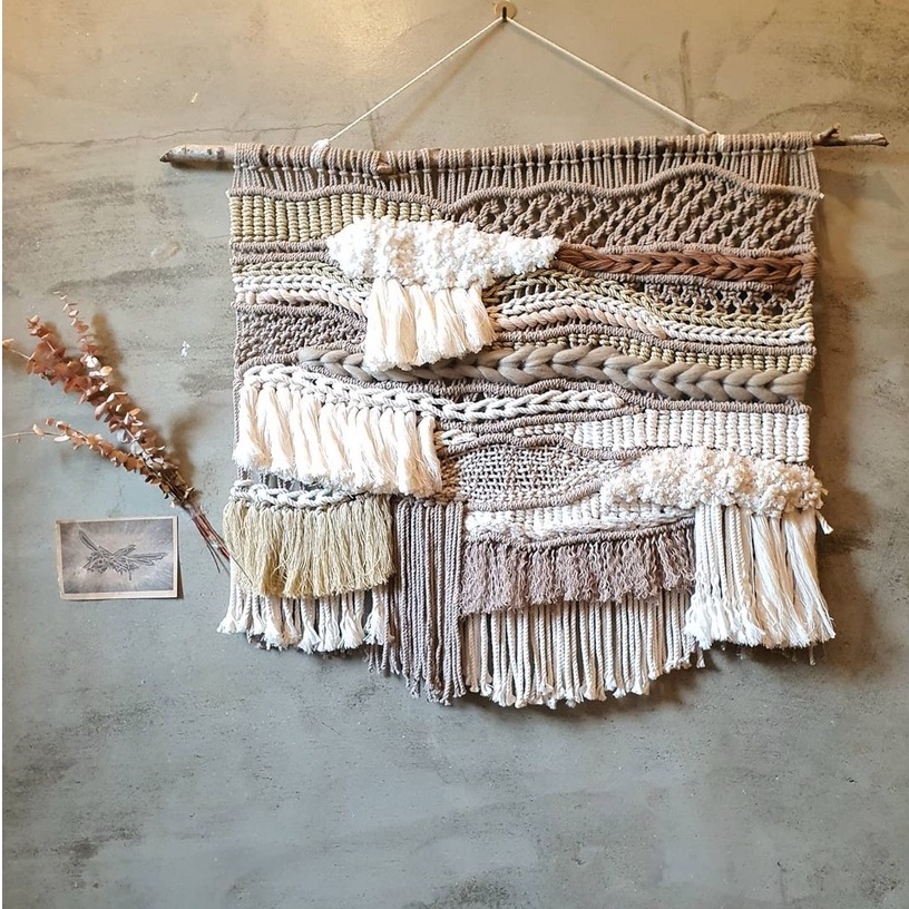Macrame wall hanging / makrame hiasan dinding 80x75cm