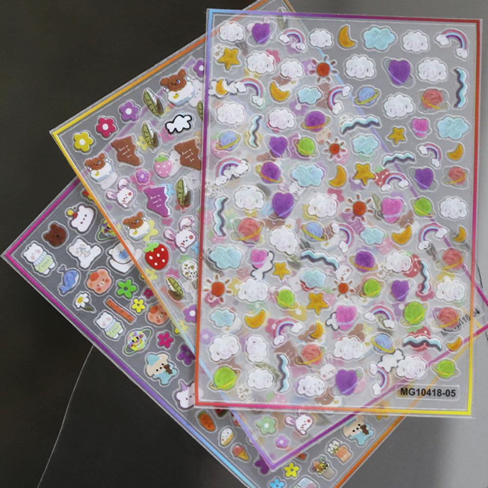 Needway Stiker Nail Art Kartun Decal Motif Pelangi Perekat DIY Nail Art Desgin
