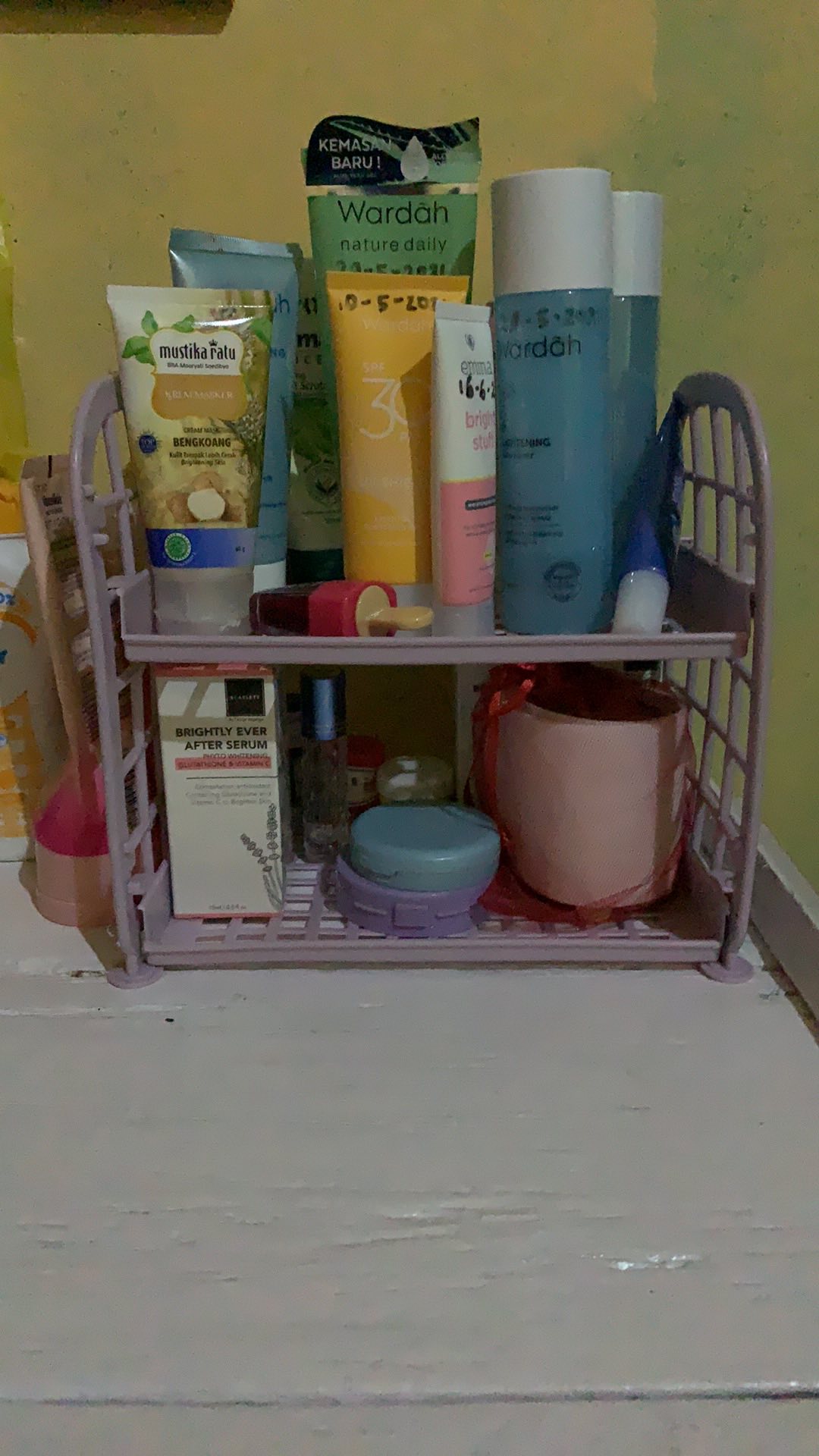 Rak Susun Plastik Mini Serbaguna / Rak Serba Guna Tempat Bumbu, Kosmetik, Alat Tulis, Alat Mandi,