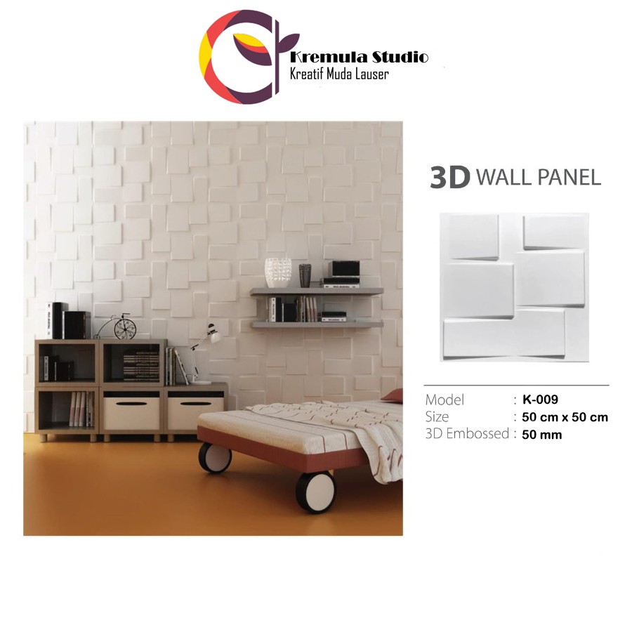 Wallpaper Dinding 3D Panel Gypsum #K-009