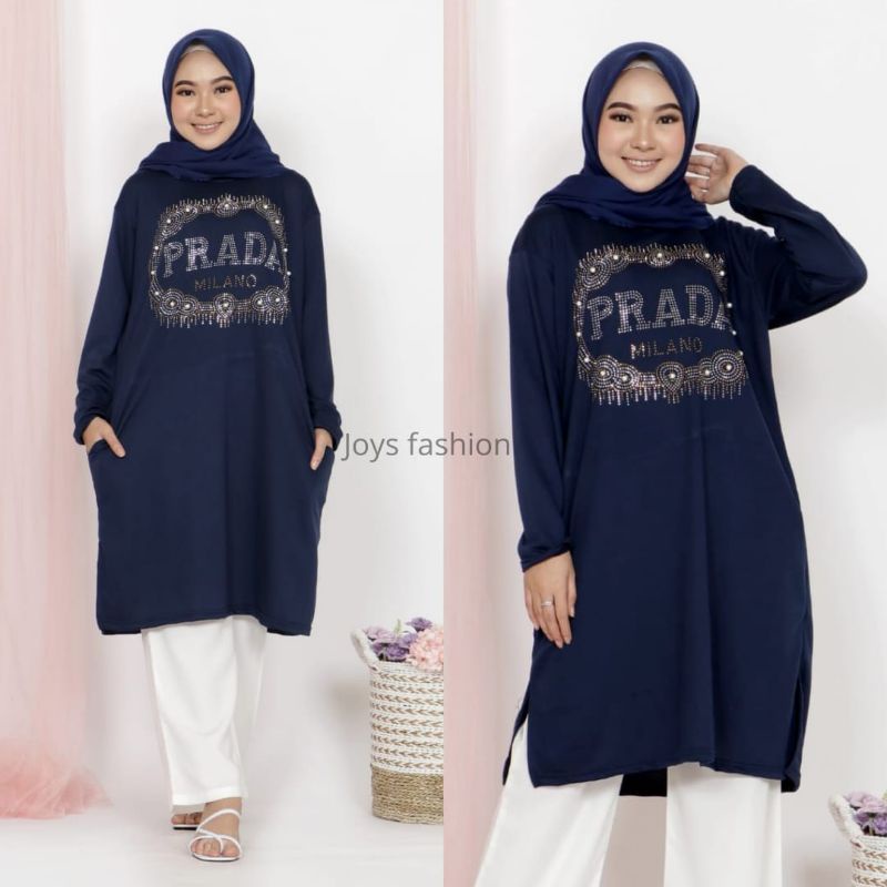 JF Atasan Tunik Kaos Babyterry Jumbo Mote Tunik Wanita Muslimah Terbaru PRIDE