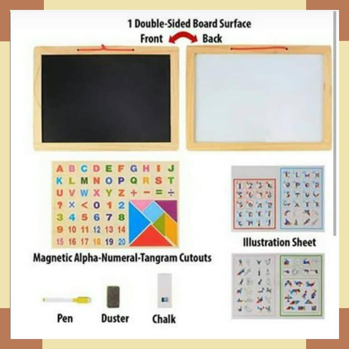 

Papan Tulis Magnetik Kayu Board / Mainan Edukasi Papan Tulis Anak