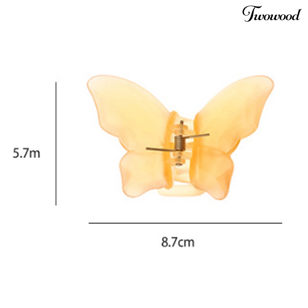 Jepit Rambut Cakar Bentuk Kupu-Kupu Gigi Silang Gaya Elegan Untuk Aksesoris