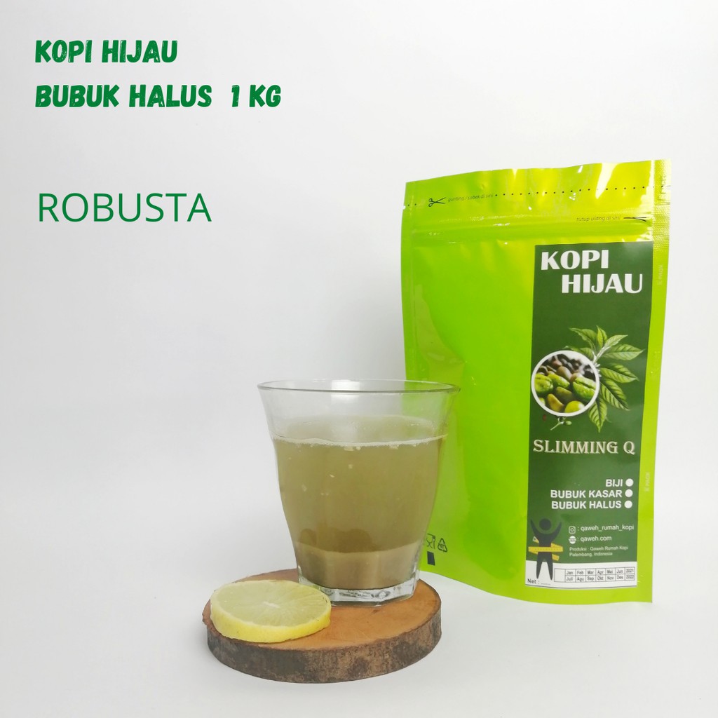 

Kopi Hijau Bubuk Halus Slimming Q 1 Kg