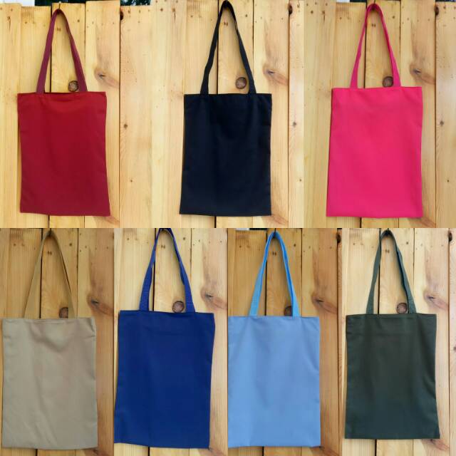 casual tote bag polos premium bahan drill halus