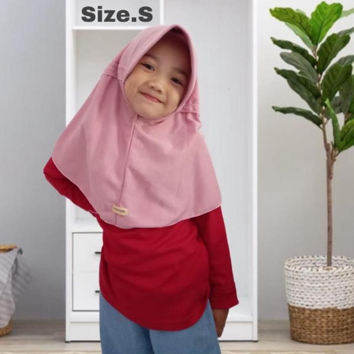 (SALE) RABBANI/JILBAB ANAK SEKOLAH ( SIZE S ) USIA TK MODEL SERUT BELAKANG PITA TUTUP/INNOVA LX RABB