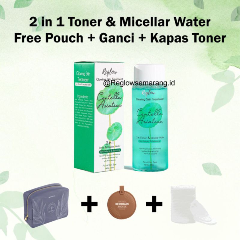 REGLOW Toner Micellar Water Pembersih Pelembab Wajah | Paket Perawatan Kecantikan