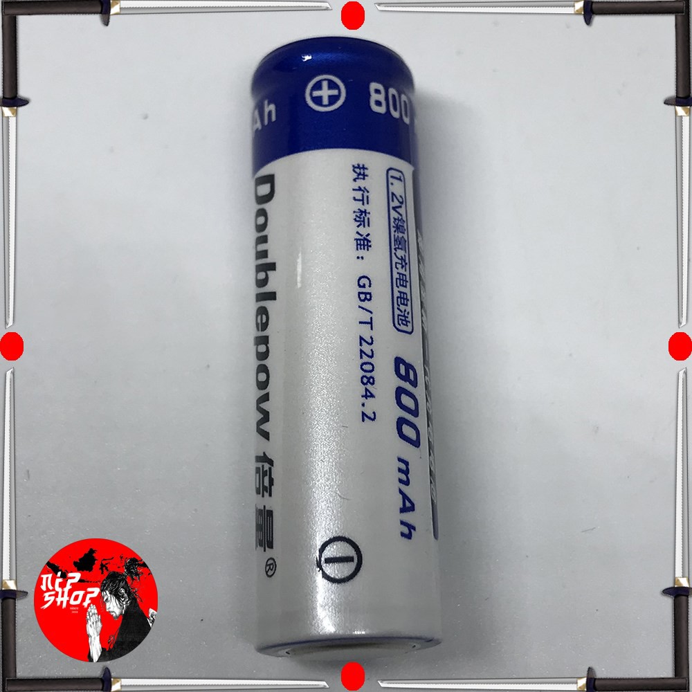 DOUBLEPOW Batu Baterai Alkaline Rechargeable AA 800mAh 2 PCS