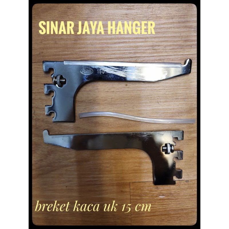 daun brecket kaca ukuran  15cm