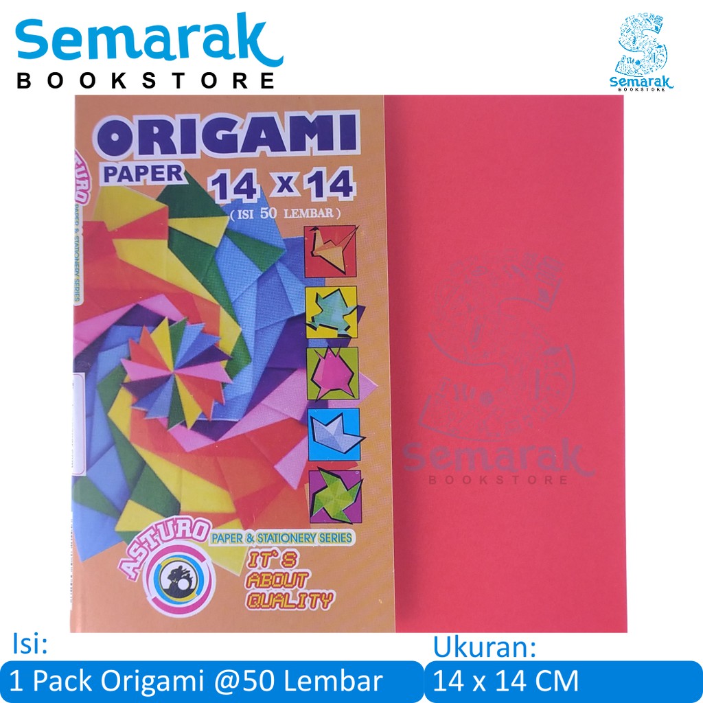

Kertas Warna Asturo Origami Paper 14 X 14 CM [1 Pack / 50 Lembar]