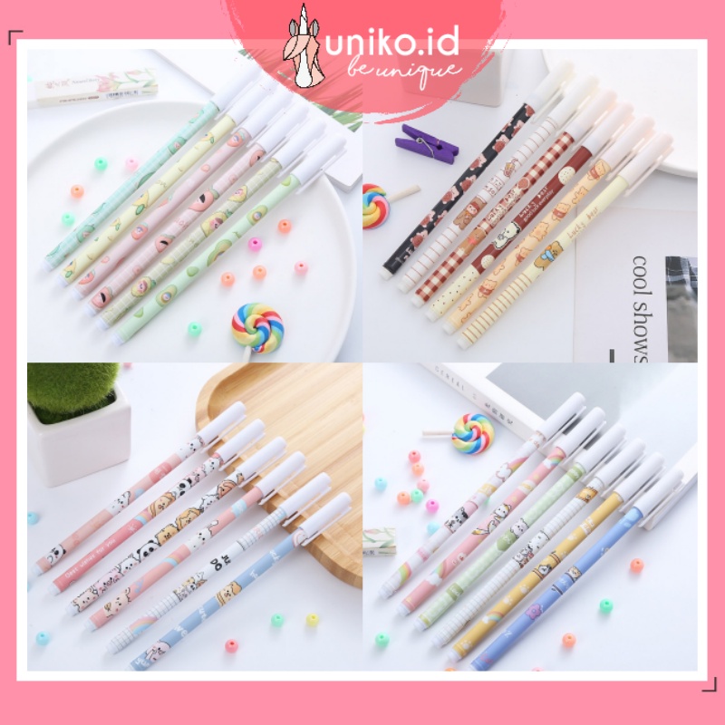 UNIKO.ID | PENA PULPEN GEL MOTIF GAMBAR BUNGA SAKURA IMUT dan Astronout / BOLPEN PEN GEL KARAKTER