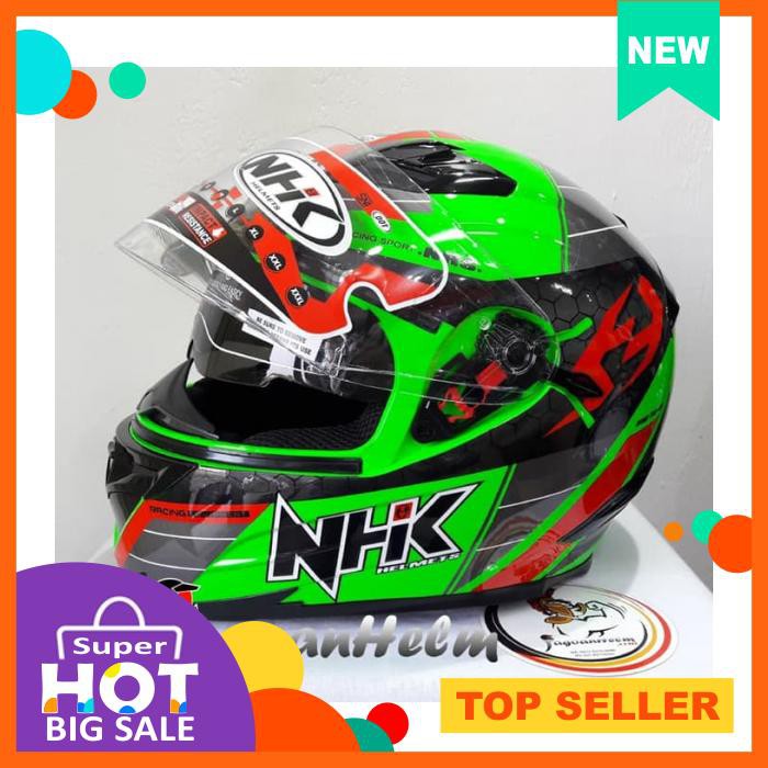 Nhk Helm Rx9 Navy Se | Green Fluo Red | Rx 9 Full Face Rx 9