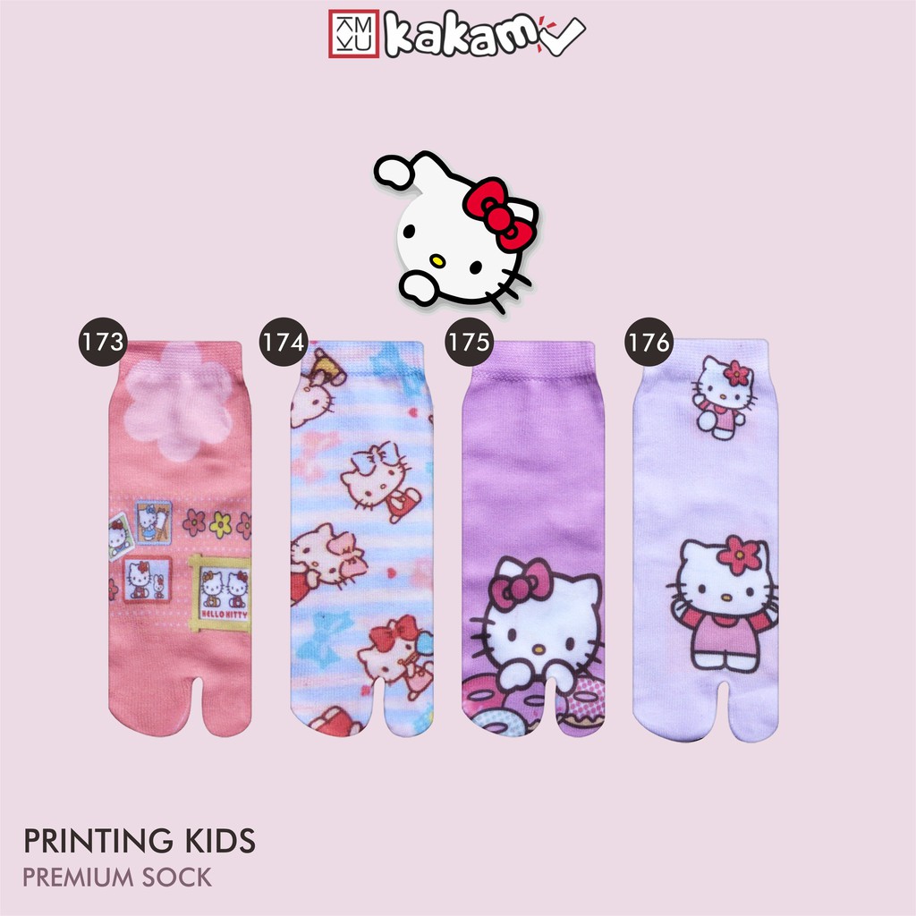 Kakamu  Kaos Kaki Jempol Anak Printing Karakter Hello Kitty 9