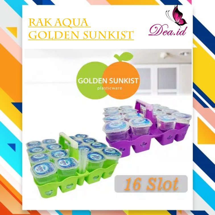 Jual Deashop Rak Keranjang Tempat Aqua Gelas Golden Sunkist Set Indonesiashopee Indonesia 0277