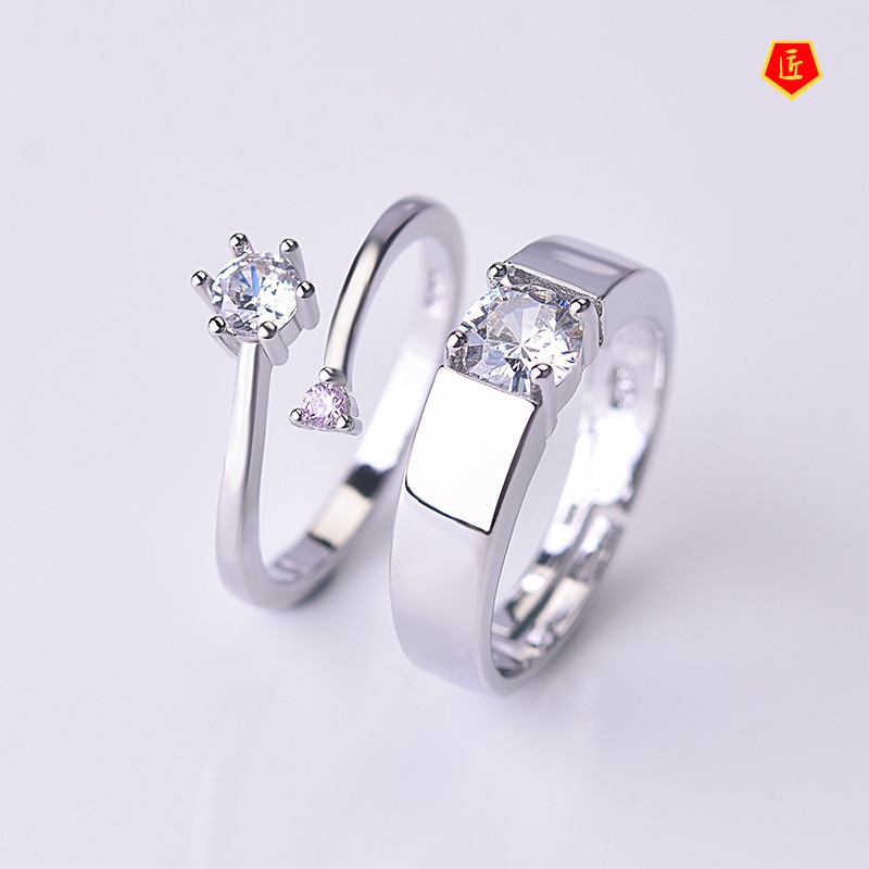 [Ready Stock]S925 Silver Korean Fashion Retro Couple Ring