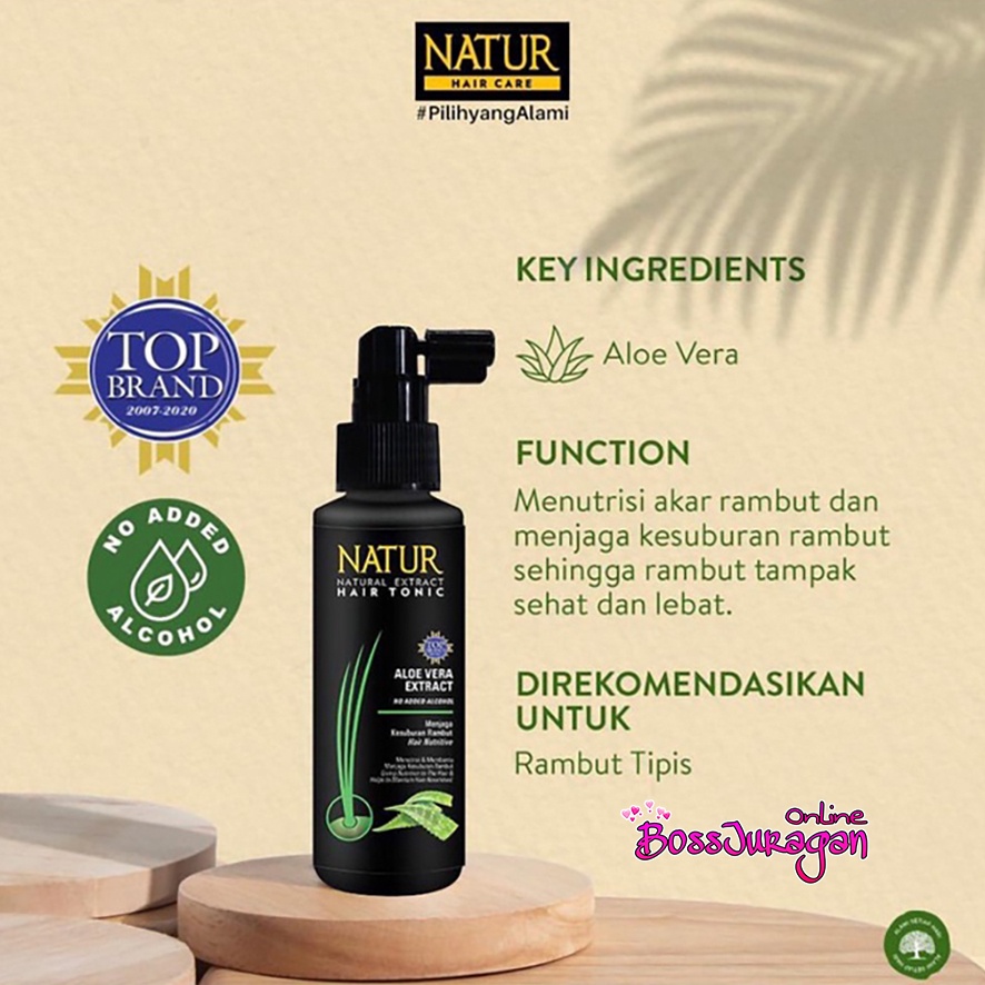 (BOSS) NATUR Natural Extract Hair Tonic Aloe Vera Extract | Ginseng Extract - 50ml / 90ml