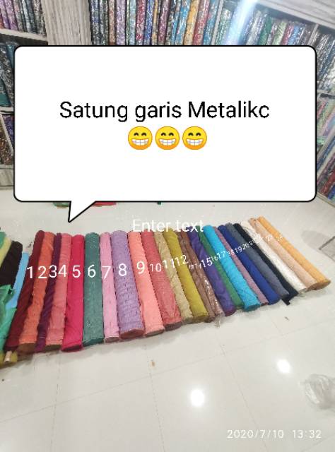 Kain Shantung Garis Metalik