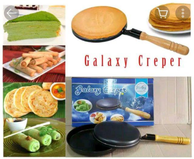 Galaxy Crepe Pan Maker Wajan Terbalik Teflon Anti Lengket Cetakan Kue Kulit Risole Lumpia Praktis
