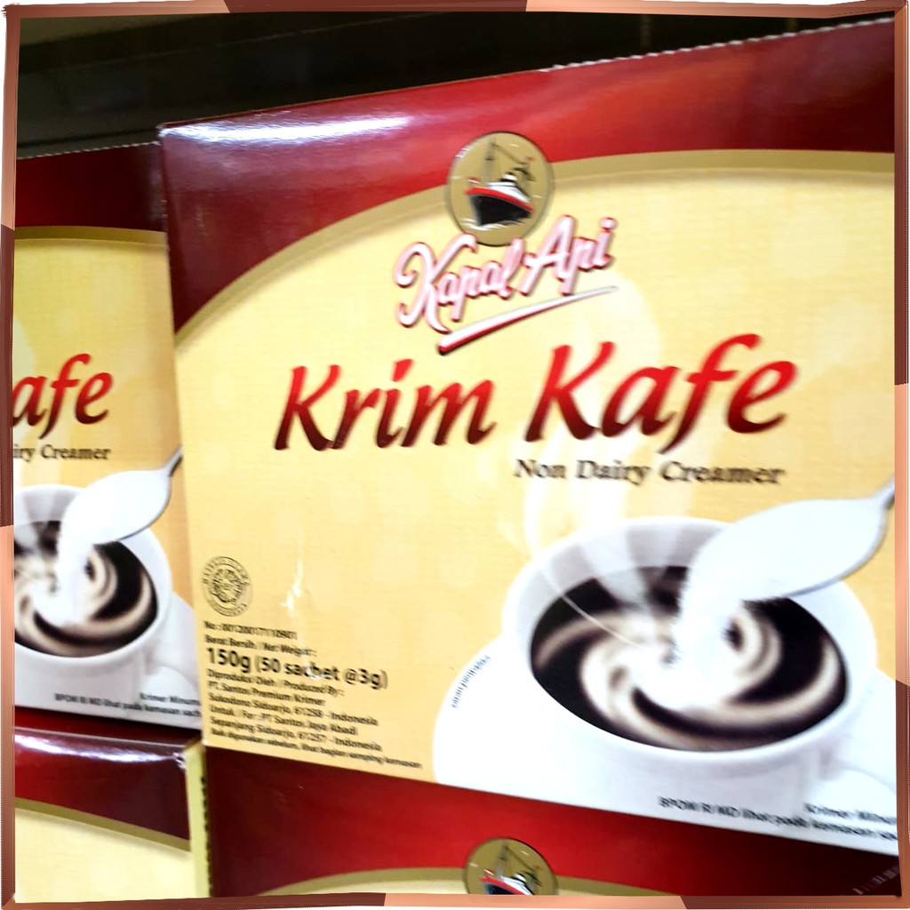 

Kapal Api Krim Kopi Kafe Cream Cafe Coffee 150g (50x3gr) Non Dairy Creamer