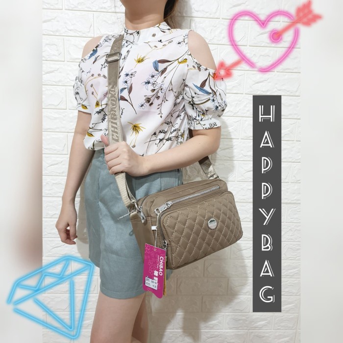 Tas Selempang TAS SELEMPANG WANITA CHIBAO BORDIR CB363 4res - maroon ransel viral, Tas cowok keren i