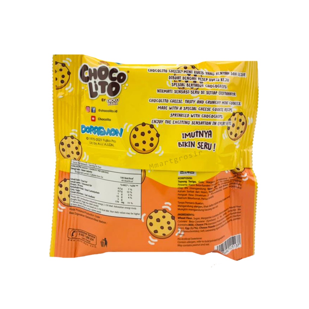 Choco Lito / Mini Kukis keju / Biskuit rasa keju / 19g