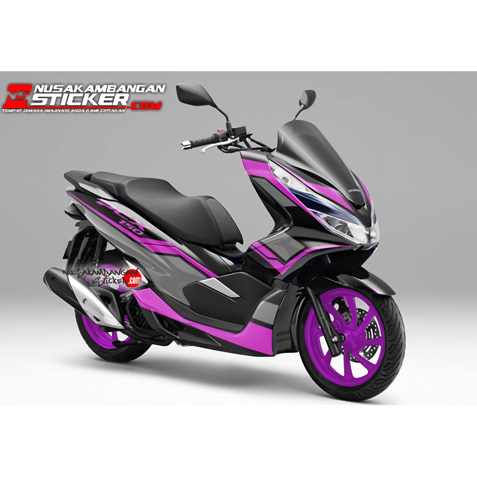 Decal Stiker Motor Honda PCX Full Body Pink Grafis Racing Team Sticker Custom Variasi Motif Karakter