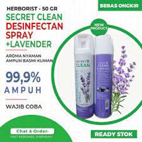 Secret Clean Disinfectant Eucalyptus | Lavender | Green Tea Spray 200 ml | Spray Antiseptik