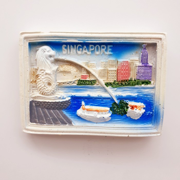 3D Fiber Souvenir Negara magnet Kulkas Tempelan kulkas SINGAPORE