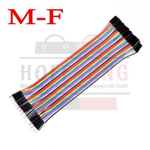 Kabel Jumper Pelangi Arduino Male To Female 20cm Dupont M - F