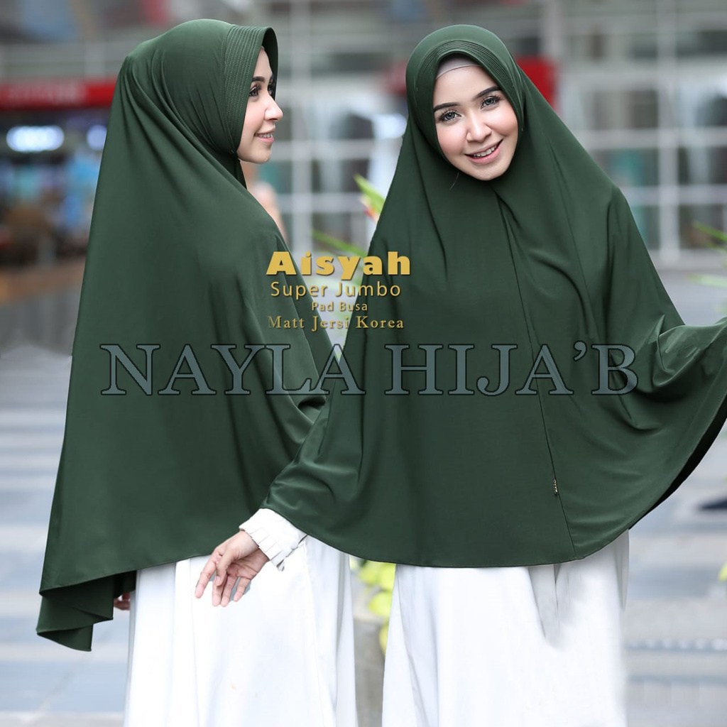 BERGO TERMURAH  JILBAB INSTAN AISYAH XL  KERUDUNG JUMBO JERSEY TERLARIS NAYLA HIJA'B