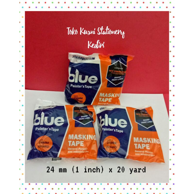 

ISOLASI KERTAS MASKING TAPE BERRY 24MM X 20 YARD
