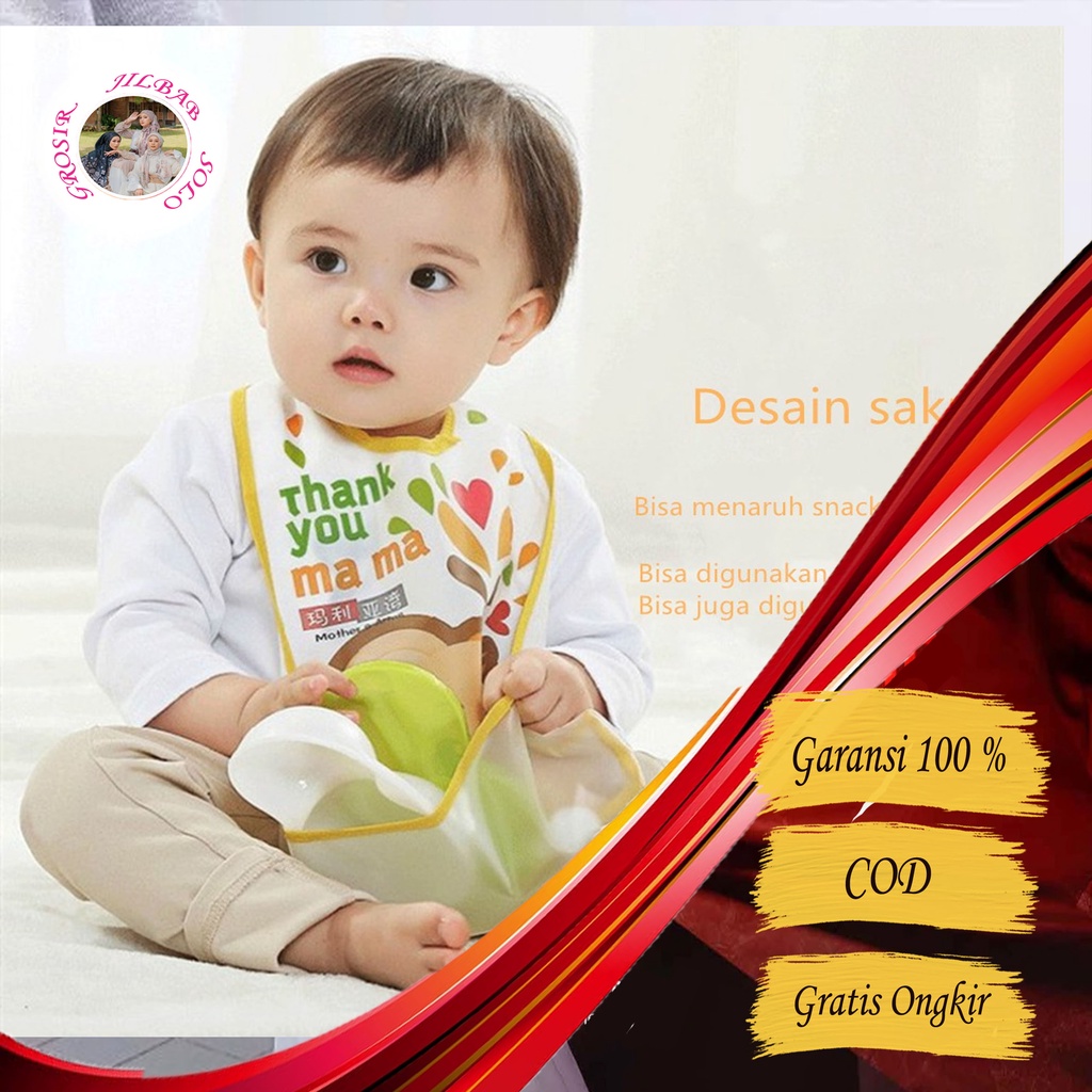 AC 130  Slabber bayi Eva/baby bibs/ Celemek EVA Bayi / celemek makan bayi clemek celmek perlengkapan makan sleber slaber slabber  iler bayi baby anak murah besar Silicon Silikon waterproof