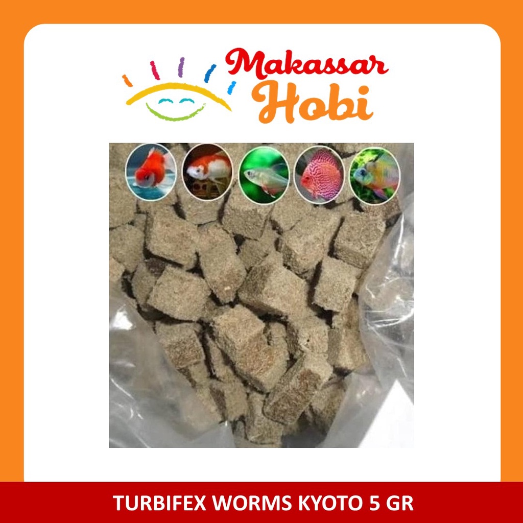 Tubifex Worms 5 gram Cacing Sutra Beku Kering Kyoto Worm Makanan Ikan