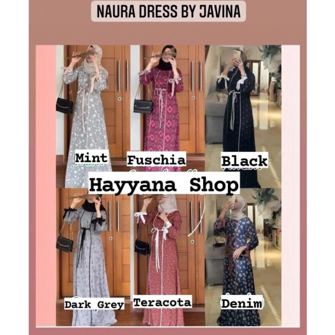 Naura dress Ori by javina gamis terbaru