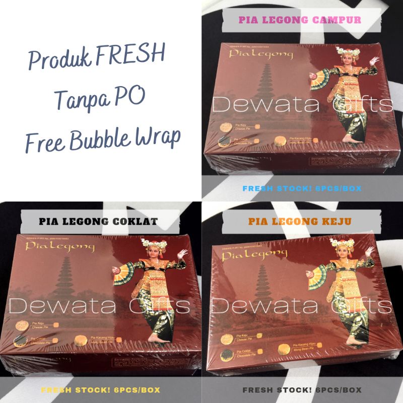 

Pia Legong Bali - (DIJAMIN FRESH PRODUKSI) - 6pcs/box