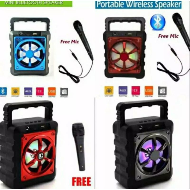 Musik Box Bluetooth Fleco 1914 Terbaru Gratis Microphone Karaoke Super Bass /Speaker Aktif Bluetooth