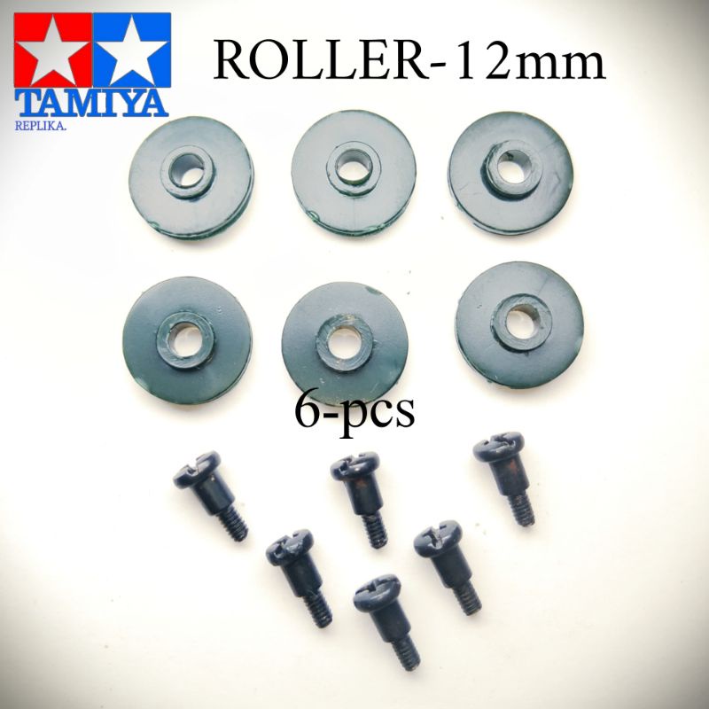 Jual 6pcs Roller Tamiya 12mm Sudah Termasuk Baut Roller _ Bahan Plastik ...