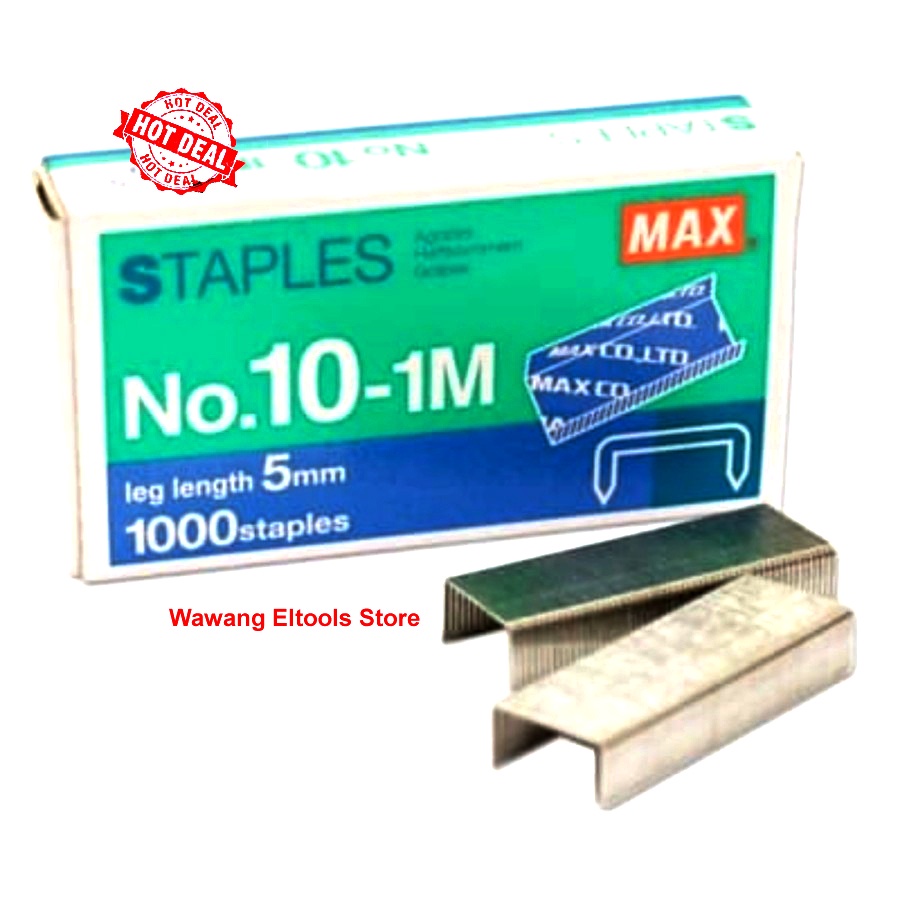 

Isi Staples Max No 10 (1 Box Isi 20 pak)