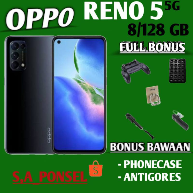 OPPO RENO 5 (5G) RAM 8/128 GB GARANSI RESMI OPPO