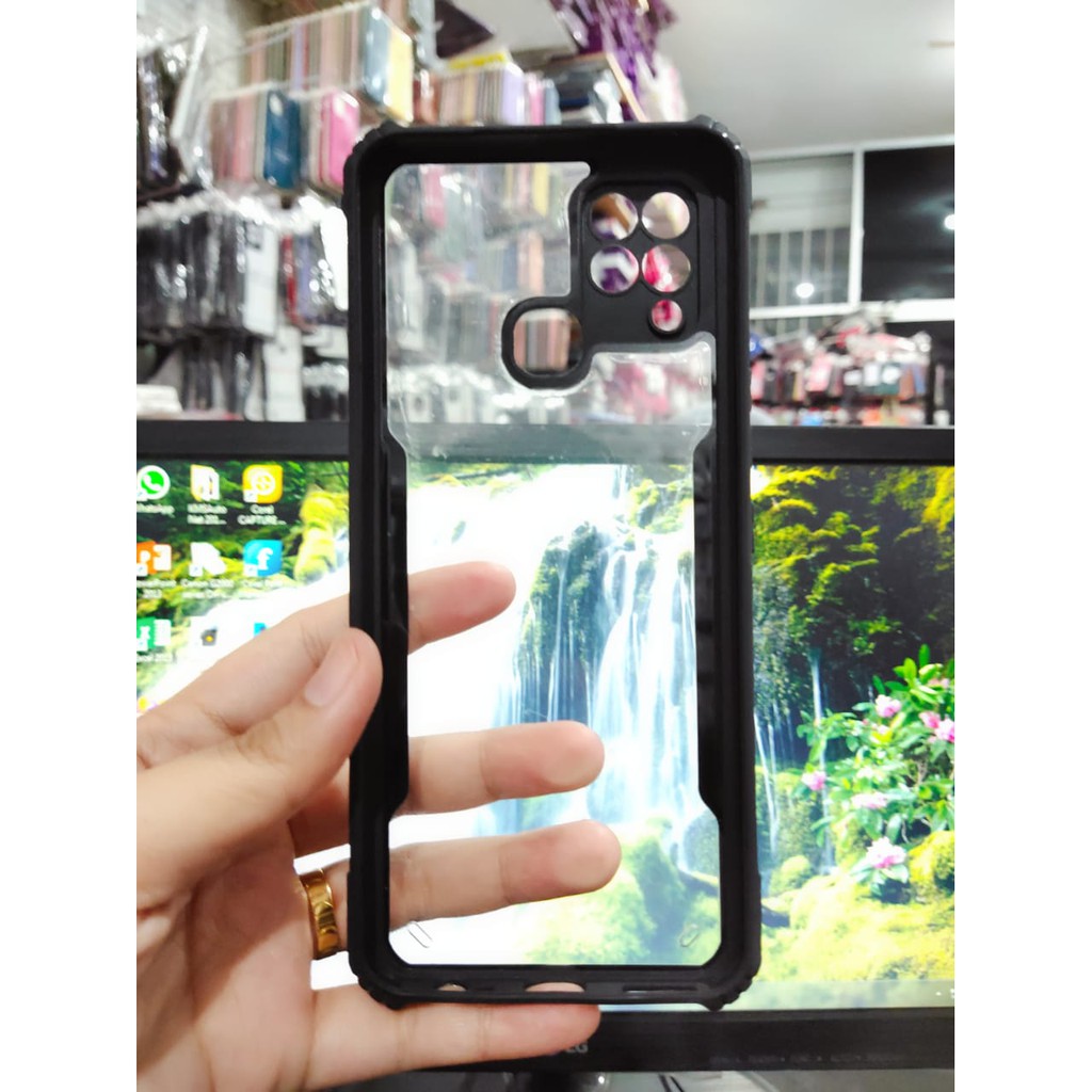 Anti Shocking Infinix Hot 10s 6.82 Inchi Hardcase List Hitam Acrylic Case