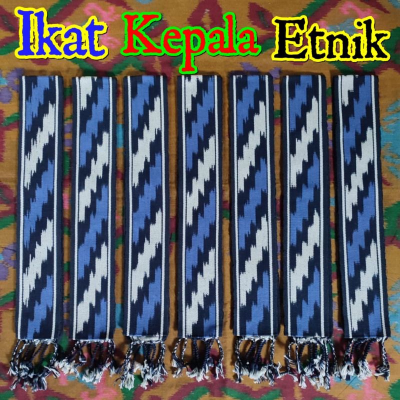 Ikat Kepala Etnik Dayak Kalimantan kain tenun