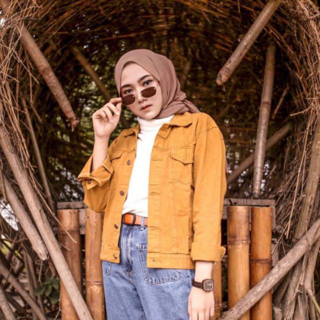 Classic Pop Denim Jeans - Jaket wanita