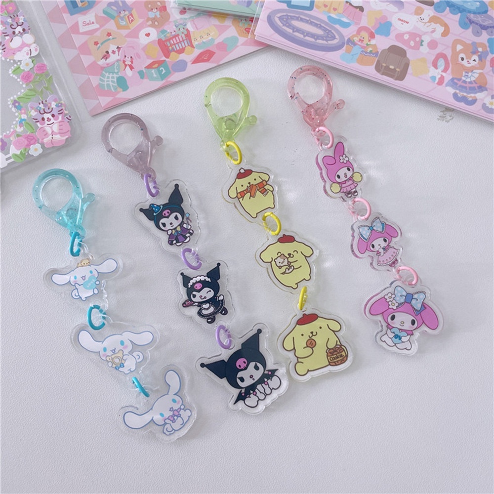 Gantungan Kunci Bentuk Boneka Kartun Melody Bahan PVC Gaya Korea Untuk Dekorasi Tas Ransel