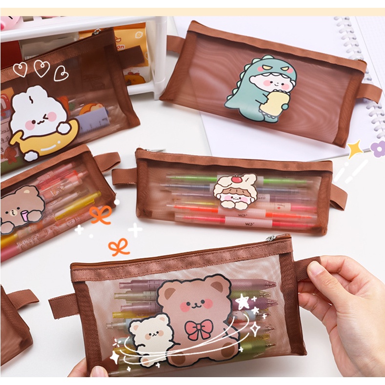 

Dompet pensil simple brown mocha karakter