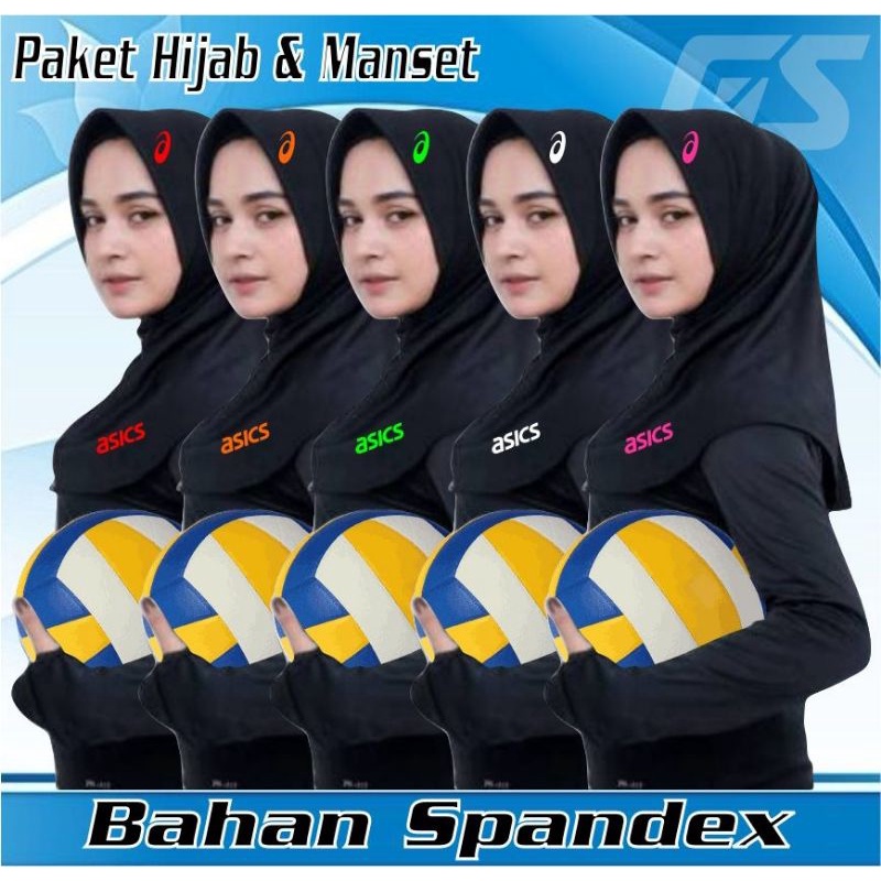Hijab volly jilbab olahraga muslimah untuk volly badminton renang