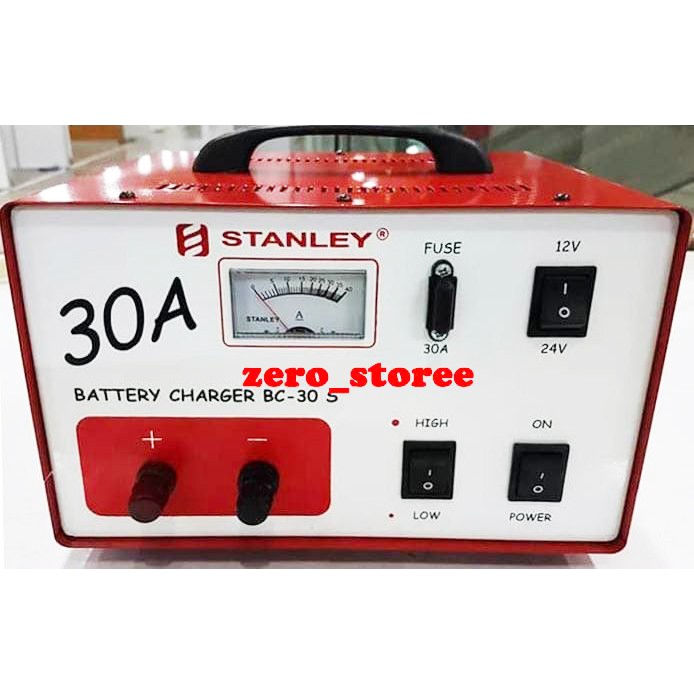 Stanley BC-30S Battery Charger Aki Accu 30A 12V 24V Trafo Chager aki mobil kapal motor Cajer