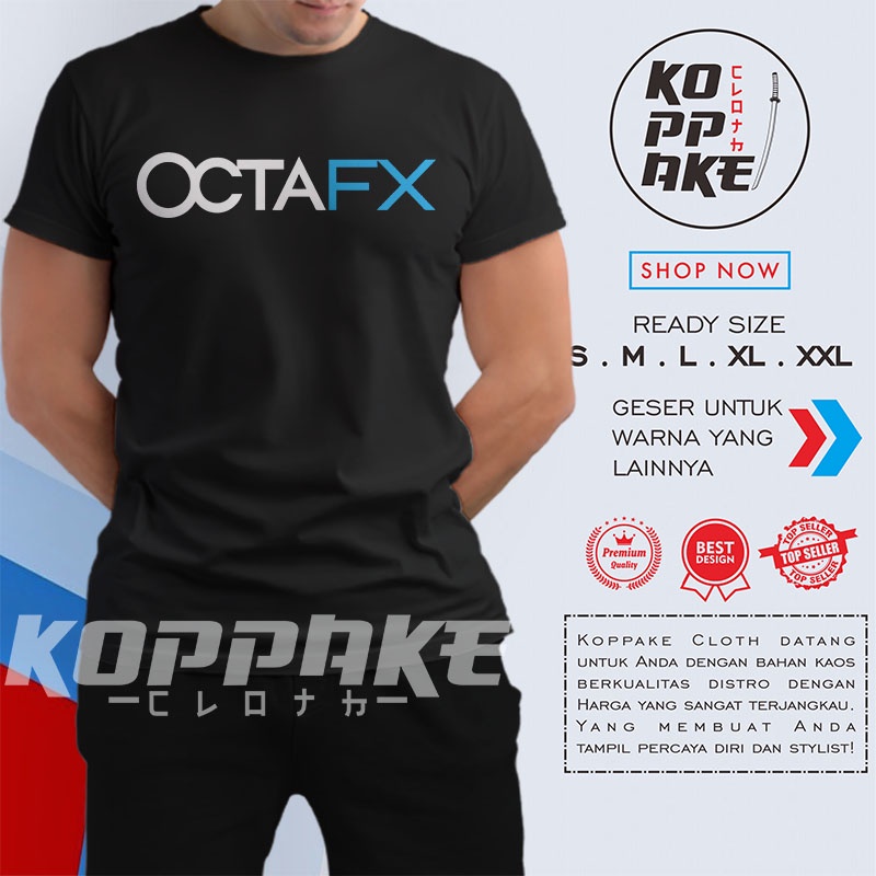 Kaos Octa FX OCTAFX Logo Baju Distro